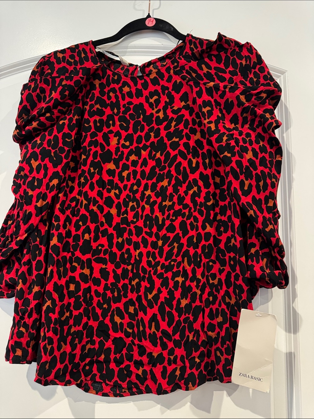 **NWT** Zara Leopard Print Top - Picture 4 of 5